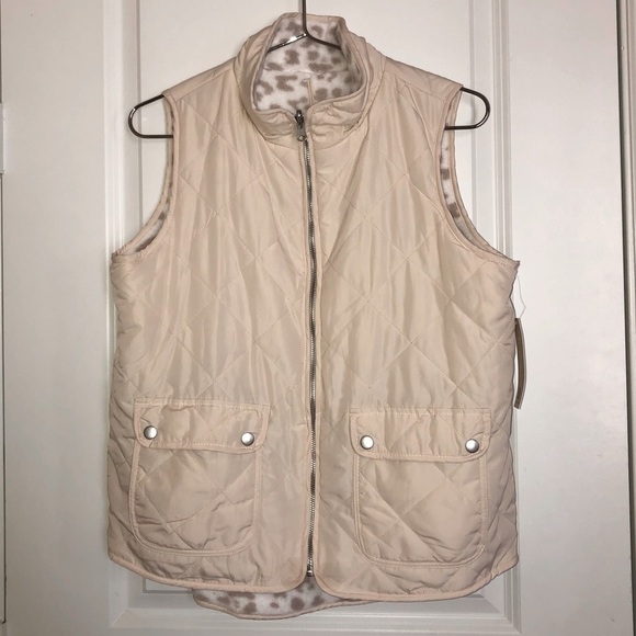Thread & Supply Animal Print Reversible Vest Size Medium - Picture 2 of 9